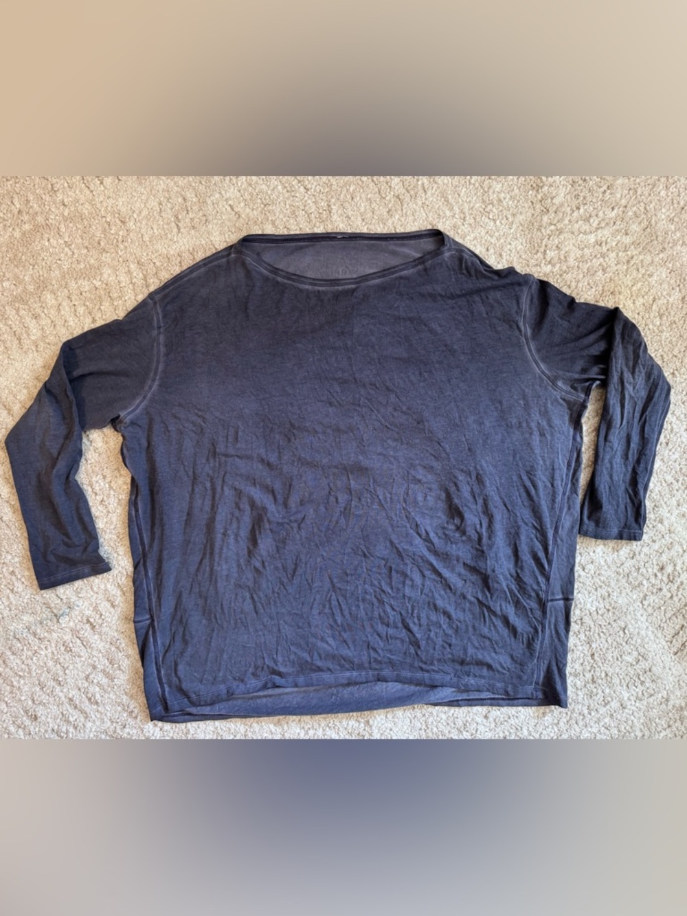 Lululemon women’s oversized blue/gray long sleeve top best for size L 12/14 EUC